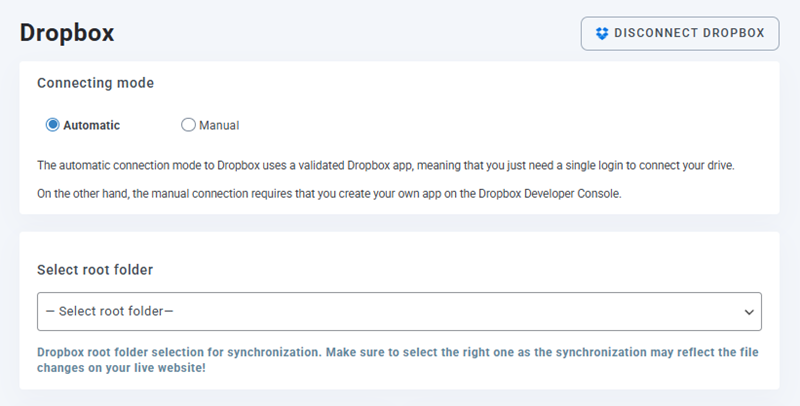auto-dropbox-connected