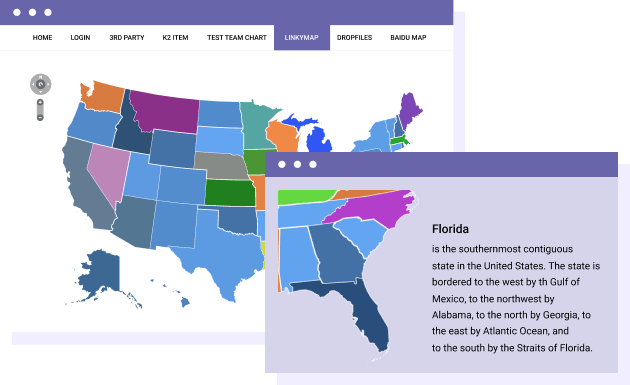Zoom in and Zoom out on Vector Map
