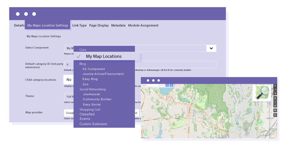 Integrated with a lot of 3rd party Joomla extensions