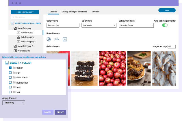 WordPress Galleries from Media Folders