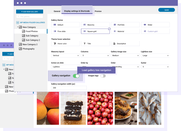 gallery album navigation