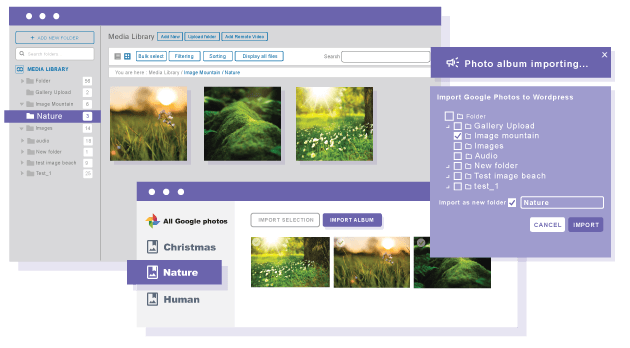 import gallery to google photo