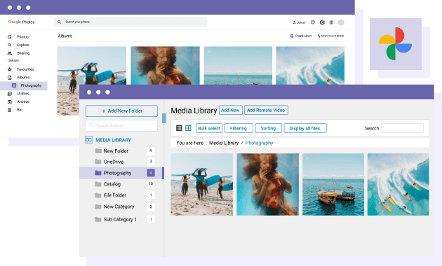 Import Google Photos album as a WordPress media folder