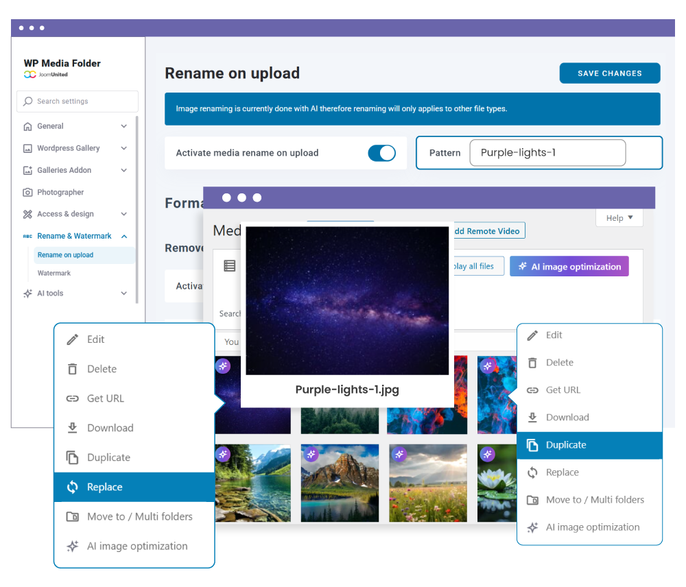 Efficient media manager with SEO features for your images