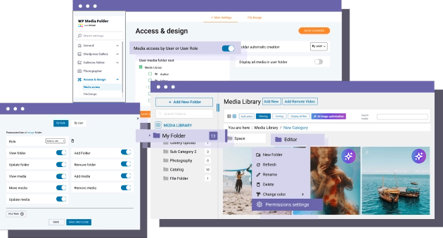 Media access restriction for Elementor editors