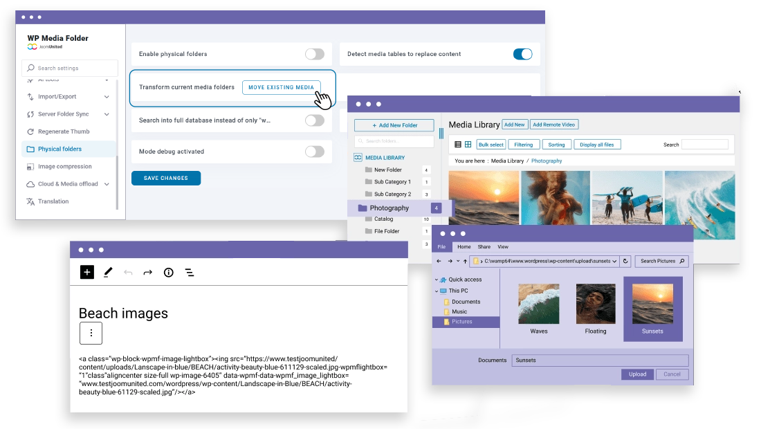 Transform WordPress media into physical folders banner