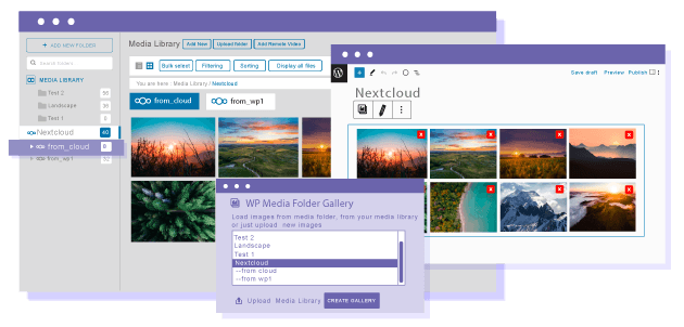 Embed Nextcloud Media in WordPress content