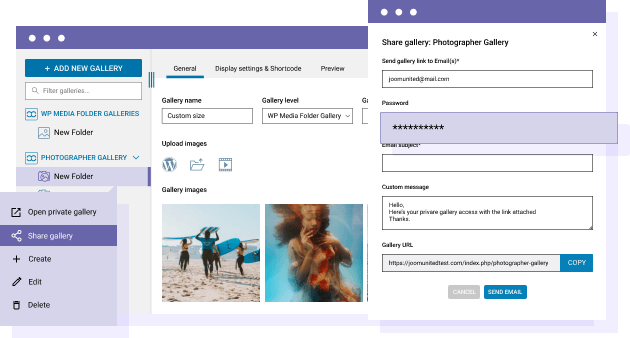 Secure the client pages access