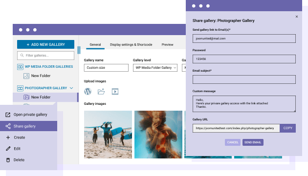Share your photos with your clients, easily