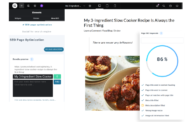 Elementor SEO optimization optimizer plugin