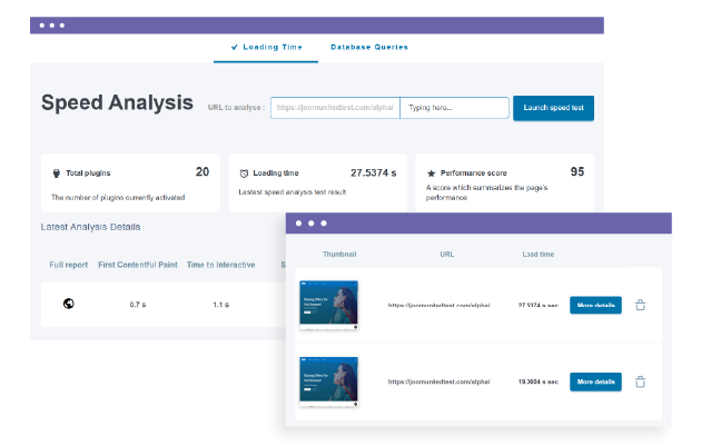 WordPress speed optimization testing with Google Speed test
