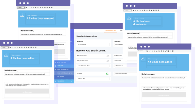 Customize your Emails notification content