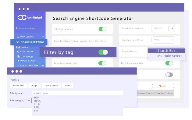 Tag your files and use them as filter for file search