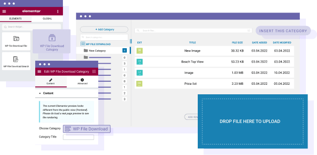 Upload and manage files from frontend with Elementor