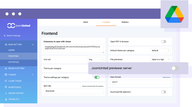 Use Google Drive document previewer