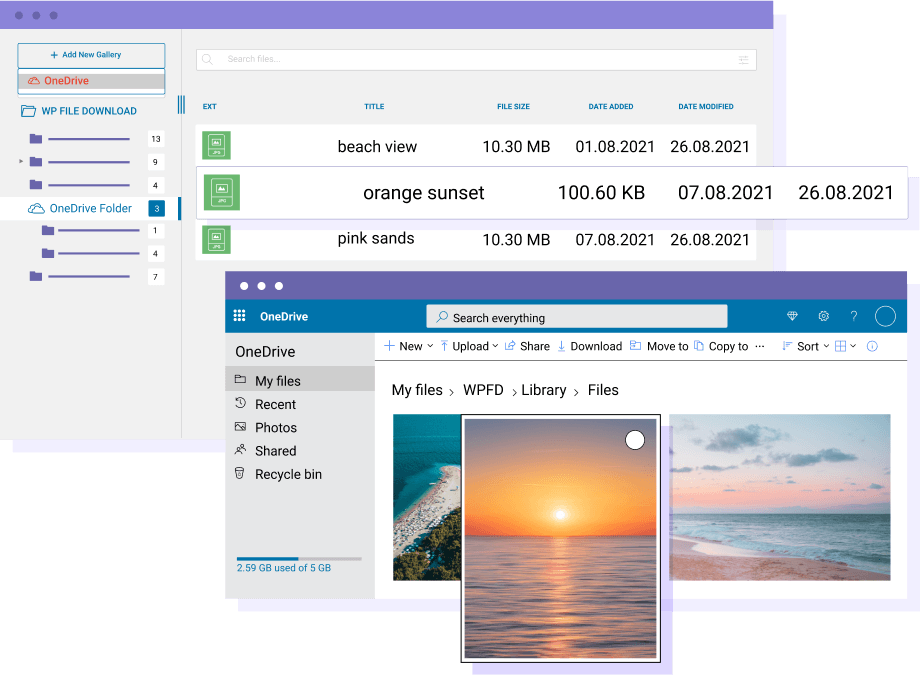 Manage files: From OneDrive to WordPress + WP File Download