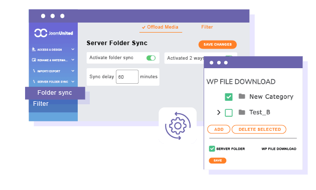 Import a selection of files and folders