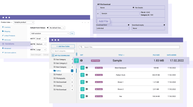 File download in WooCommerce variable products