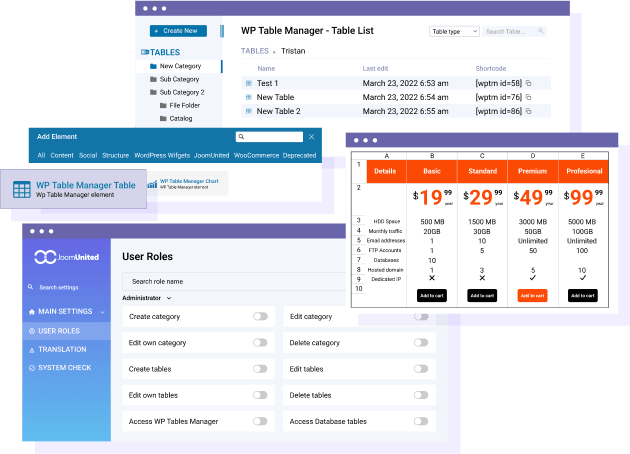 Edit your WordPress tables from frontend