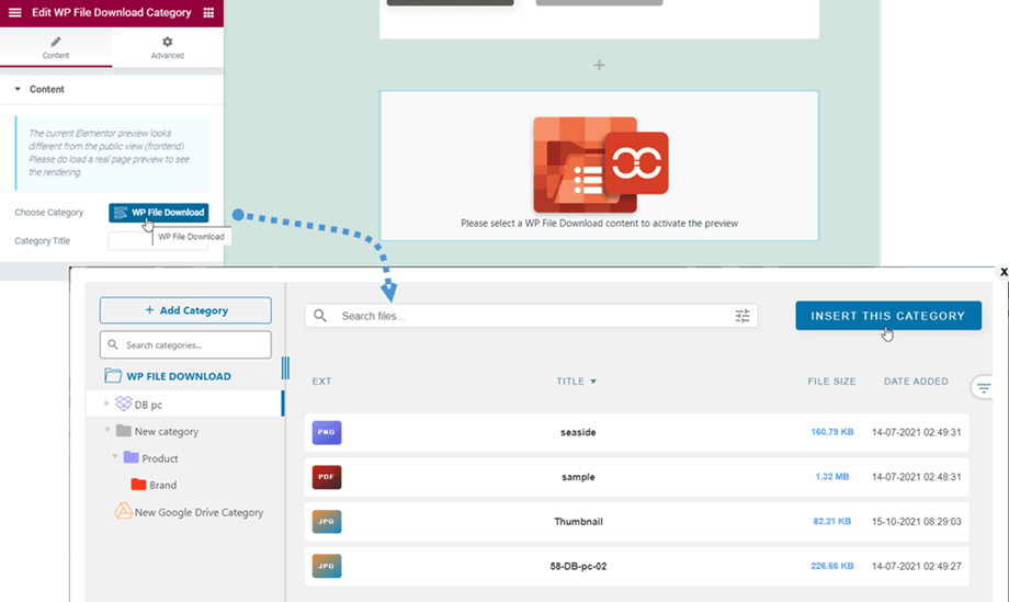 select-category-file-elementor