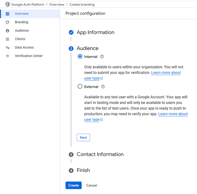 project-configuration-google-team