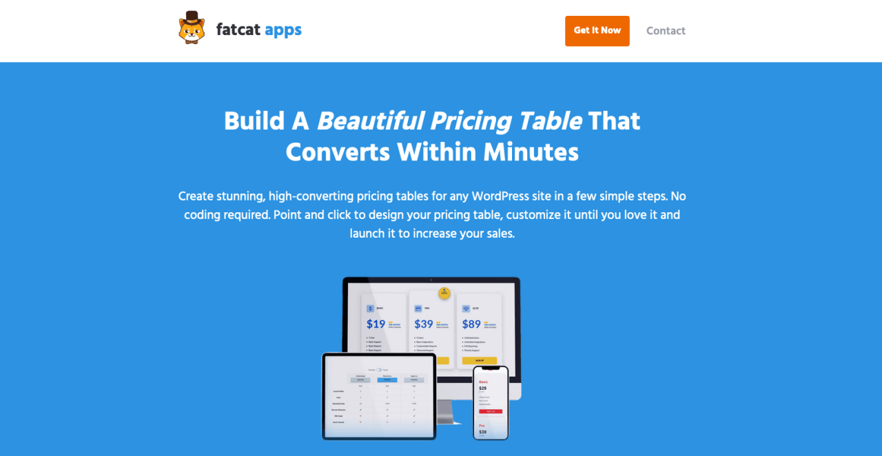 Easy Pricing Table Plugin