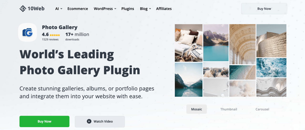 WordPress Photo Gallery by 10Web