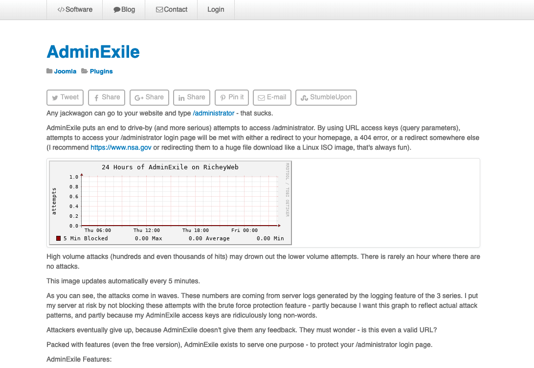 AdminExile Joomla Performance Extension