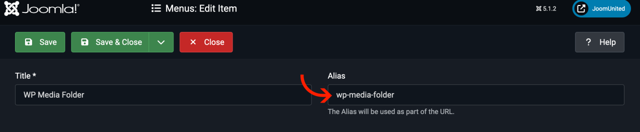 How to Create Menu Item Alias in Joomla