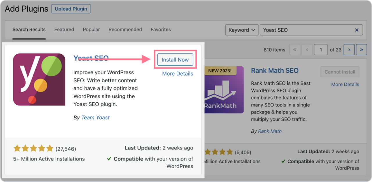 Install Yoast SEO Plugin in WordPress