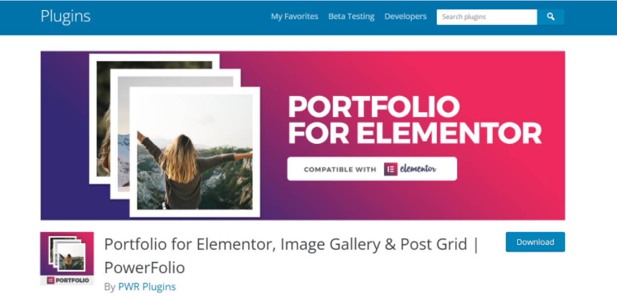 Portfolio for Elementor