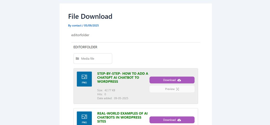 Preview File Download - How to setup NextCloud as WordPress File Download