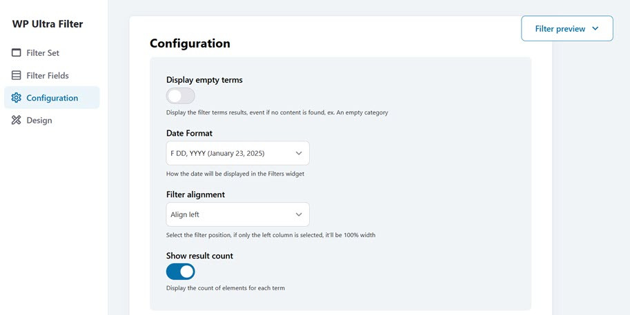 Configuration - Best WordPress Search and Filter Plugin
