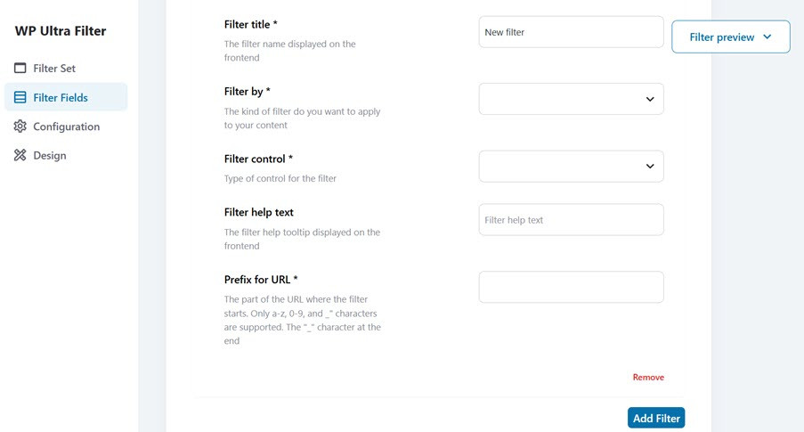 Filter Fields - Best WordPress Search and Filter Plugin