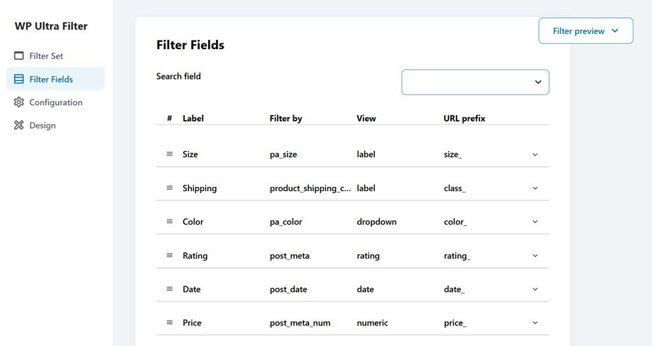 Filter Fields - Best WordPress Search and Filter Plugin