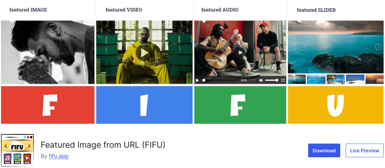 Featured Image from URL (FIFU)