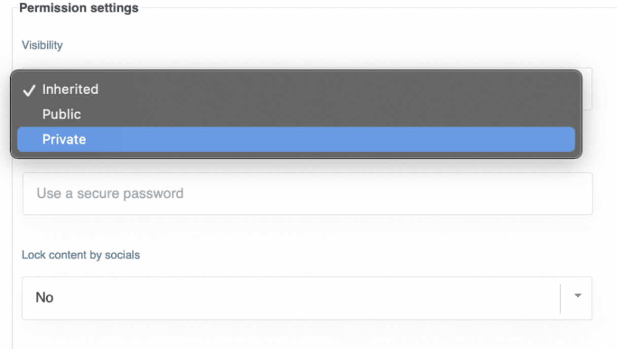Permissions Settings Block