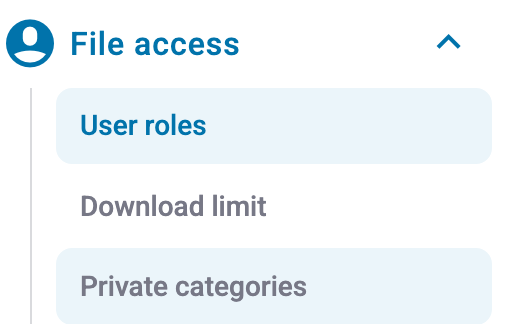 User Role File Access Setup