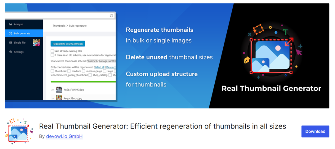 Real Thumbnail Generator - 14+ Best Featured Image Plugins and Tutorials for WordPress (Compared)