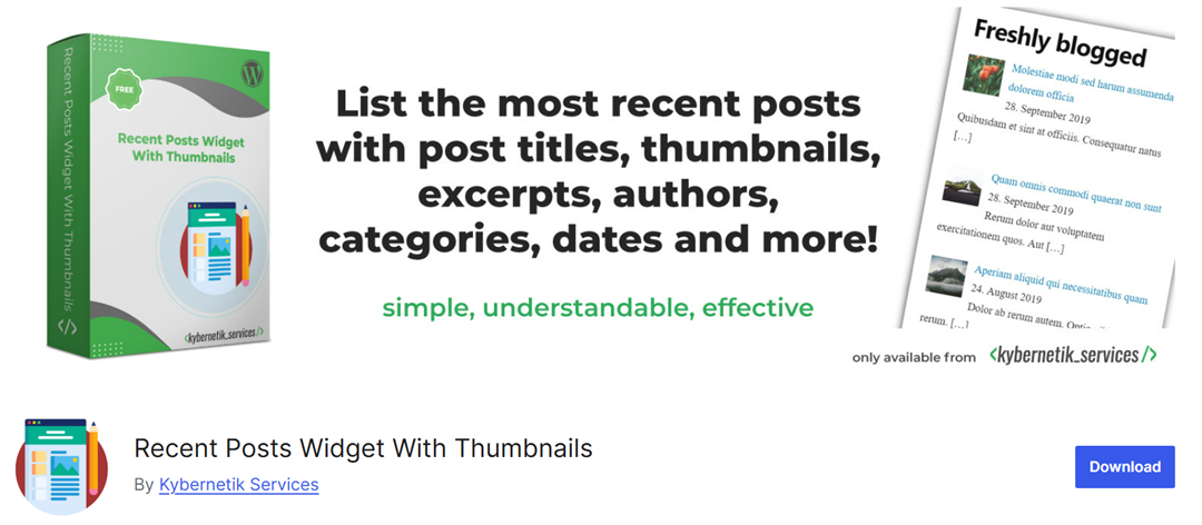 Recent Posts Widget with Thumbnails - 14+ Best Featured Image Plugins and Tutorials for WordPress (Compared)