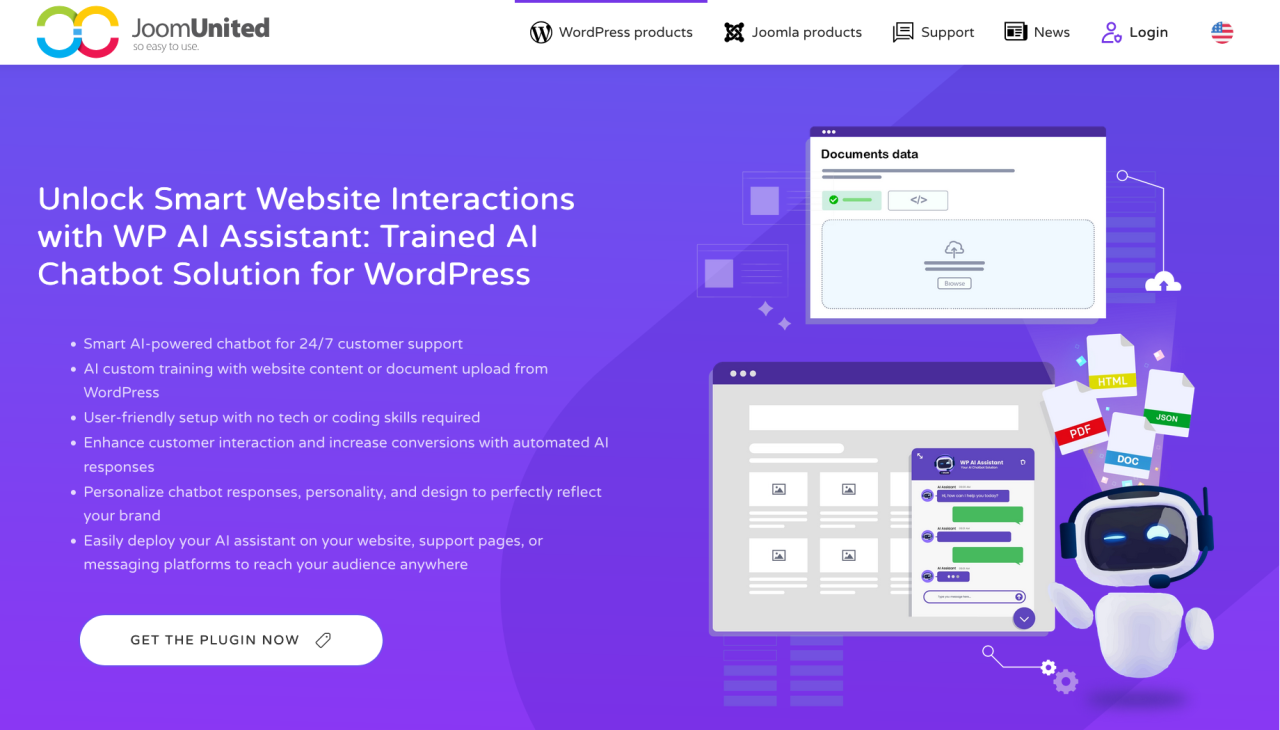 WordPress chatbot plugin