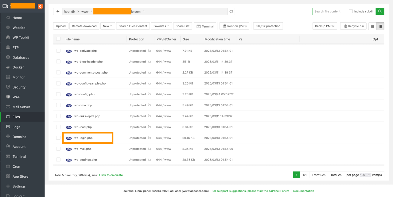 Modify wp-config.php