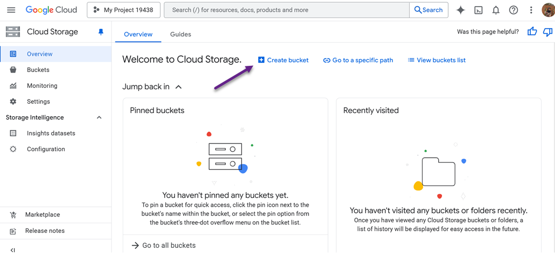 Create Bucket - WordPress Google Cloud Storage - How to Offload Your Media