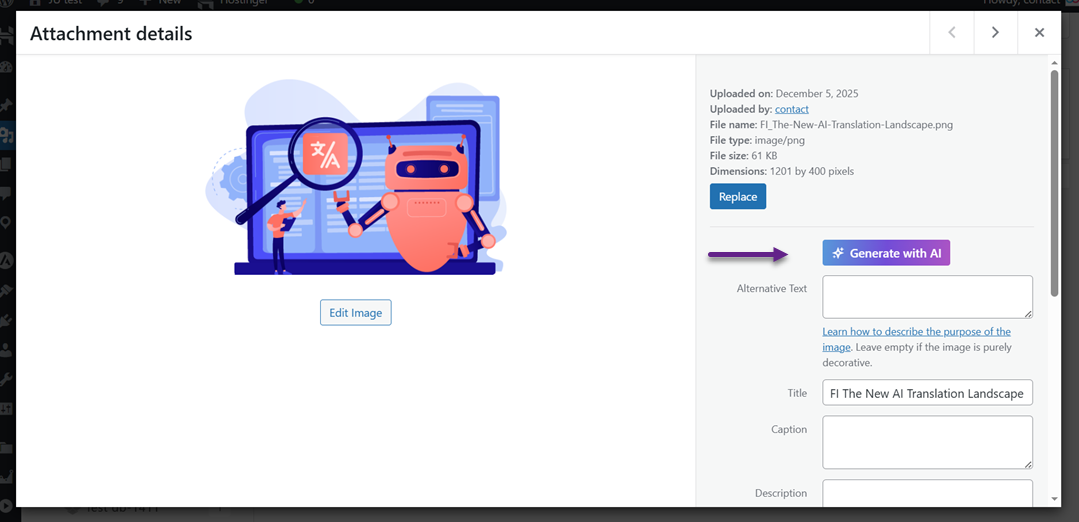 Click Generateive with AI - How to Auto-Generate Image Alt Text and Titles with WP Media Folder's AI Tools