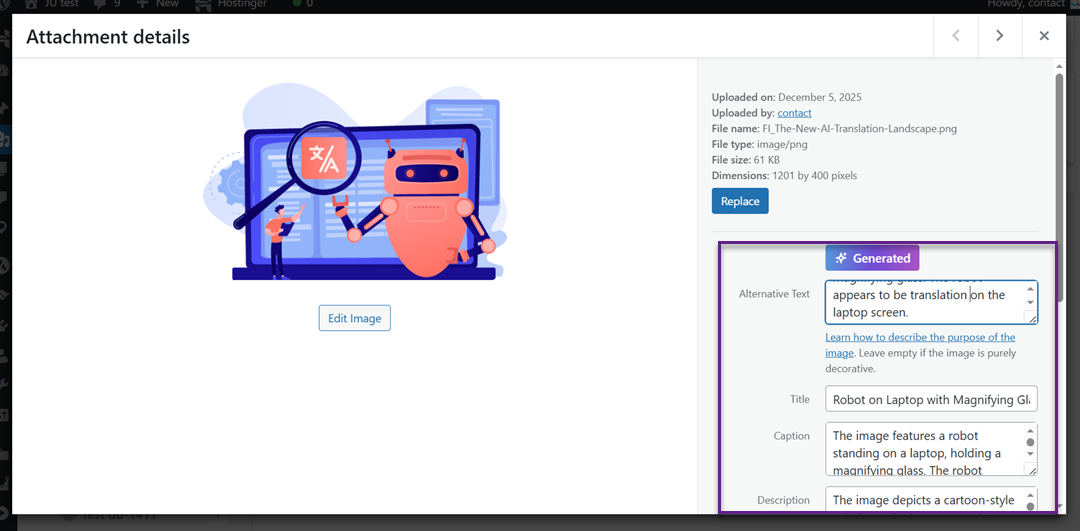 Verifying - How to Auto-Generate Image Alt Text and Titles with WP Media Folder's AI Tools