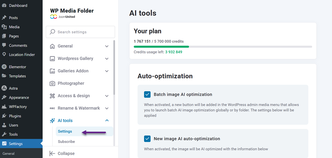 Settings AI Tools - How to Configure Custom AI Prompts in WP Media Folder for Smarter Image SEO