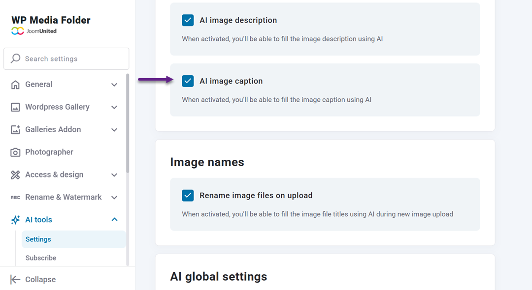 Click Image Caption - How to Use WP Media Folder AI to Improve Image Captions That Boost CTR