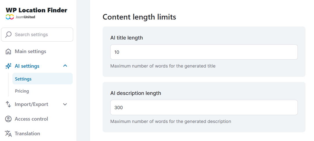 AI Settings - How AI Can Improve Local Maps Experience for WordPress Users