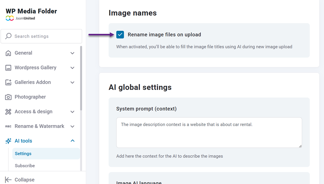 Checklist Rename Image Files - How to Automatically Generate SEO-Friendly Filenames for Images with WP Media Folder AI