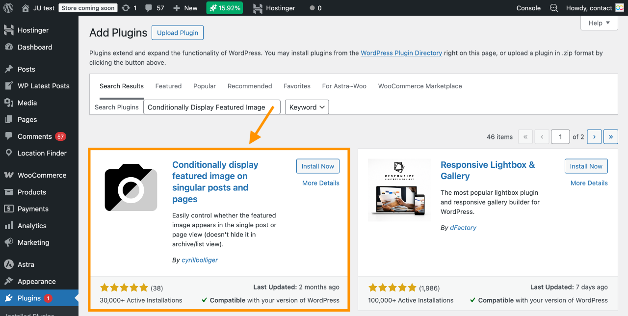 Conditionally Display Featured Image